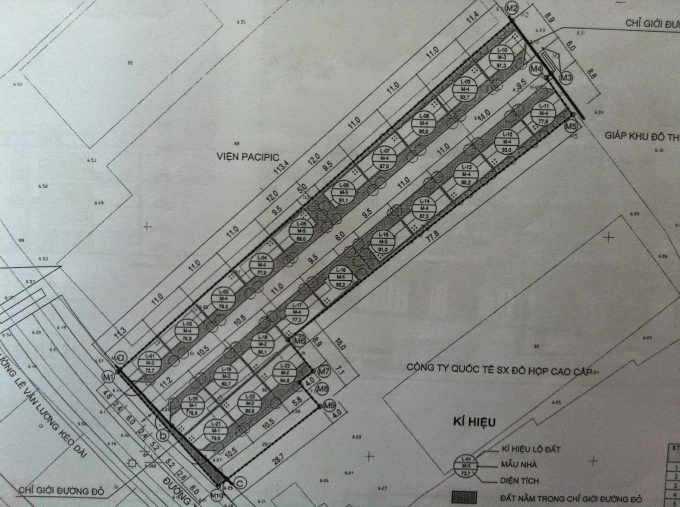 Dự án được xây dựng trên khu đất có diện tích 2.851 m2