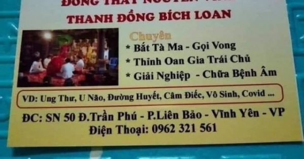 Vĩnh Phúc: “Nổ” chữa được Covid, cô đồng bị phạt 12,5 triệu do vi phạm mê tín, dị đoan