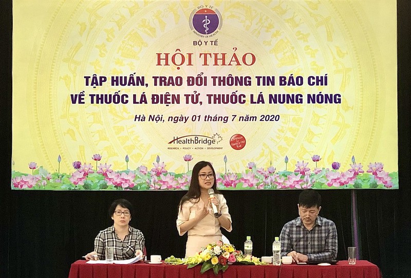 Một hội thảo về thuốc lá điện tử do Healthbridge hỗ trợ tổ chức.