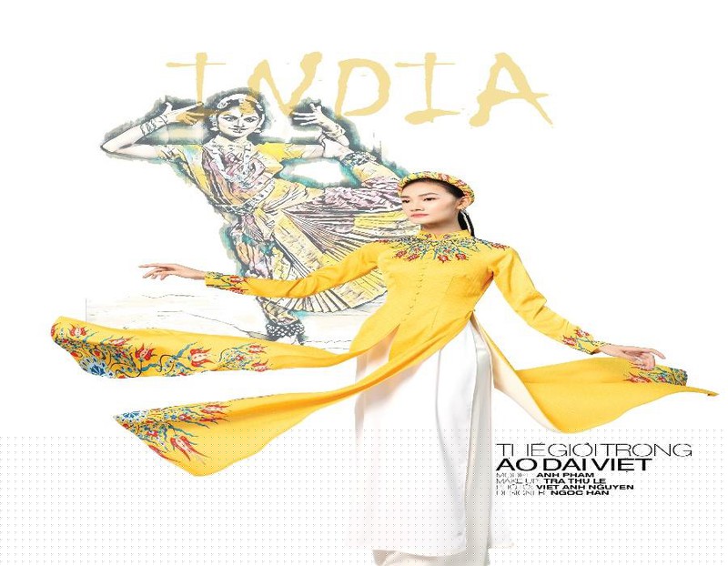 Bộ sưa tập áo dài lấy ý tưởng từ Ấn Độ của NTK Ngọc Hân 