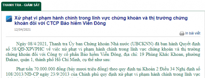 CTCP Bao hiem vien dong