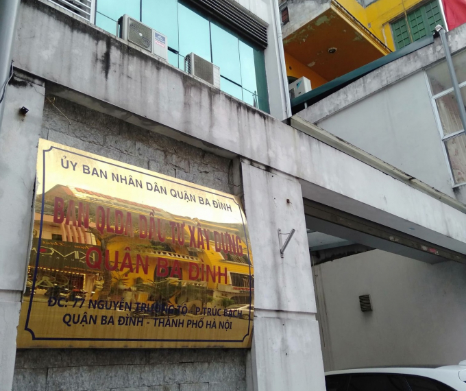 Trụ sở Ban QLDA ĐTXD quận Ba Đ&igrave;nh, H&agrave; Nội.