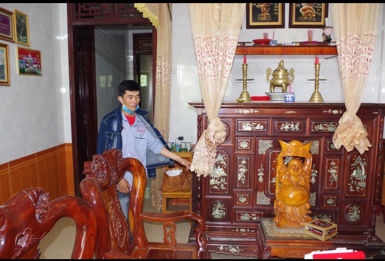 Đối tượng Sơn tại hiện trường vụ việc