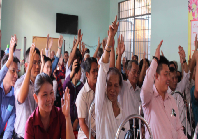 hiep thuong lay y kien tai xa long tho huyen nhon trach