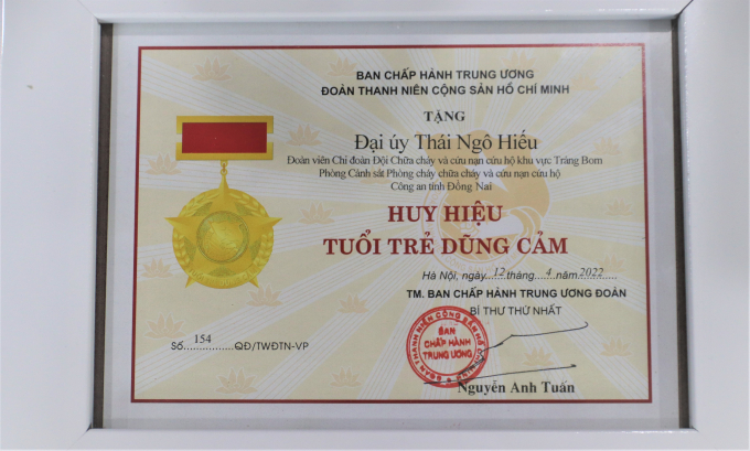 Huy hiệu Tuổi trẻ dũng cảm.