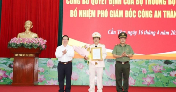 Trưởng Công an quận Cái Răng làm phó Giám đốc Công an thành phố Cần Thơ