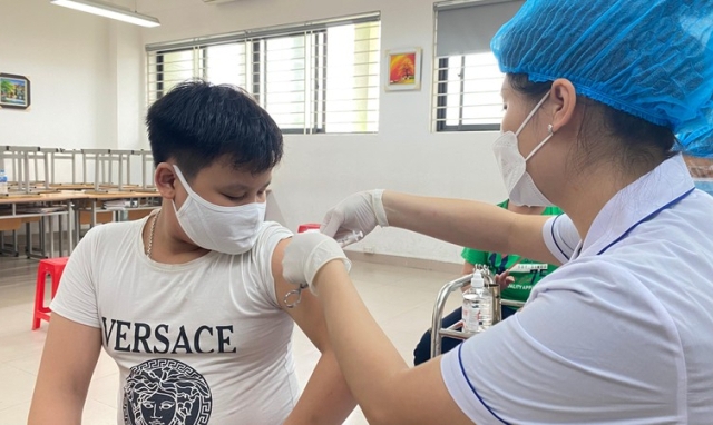 Hà Nội: Gần 12.500 trẻ từ 5 - dưới 12 tuổi tiêm vắc xin phòng COVID-19
