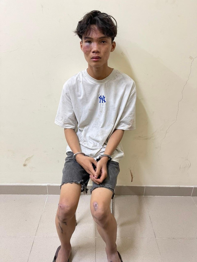 Đối tượng Nguyễn Nam Thuận lúc bị bắt