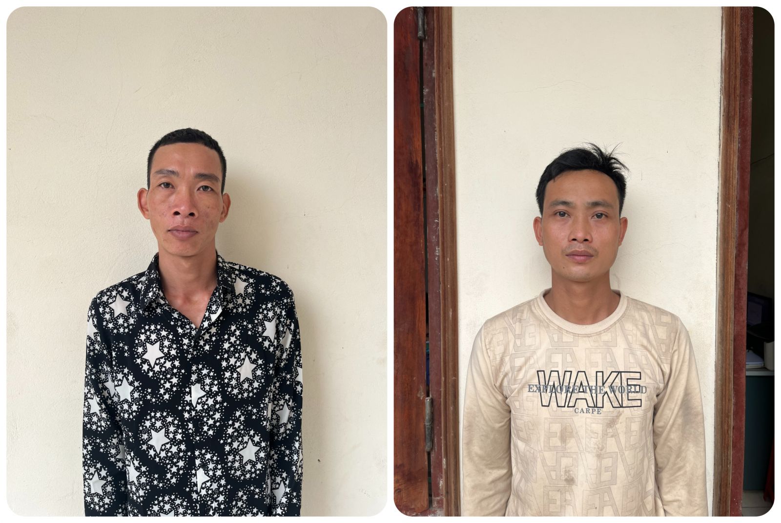 Hình ảnh đối tượng Đào Văn Lý (trái) và Lý Văn Chiến (phải)