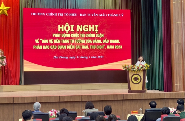 Hải Ph&ograve;ng ph&aacute;t động cuộc thi ch&iacute;nh luận về Bảo vệ nền tảng tư tưởng của Đảng