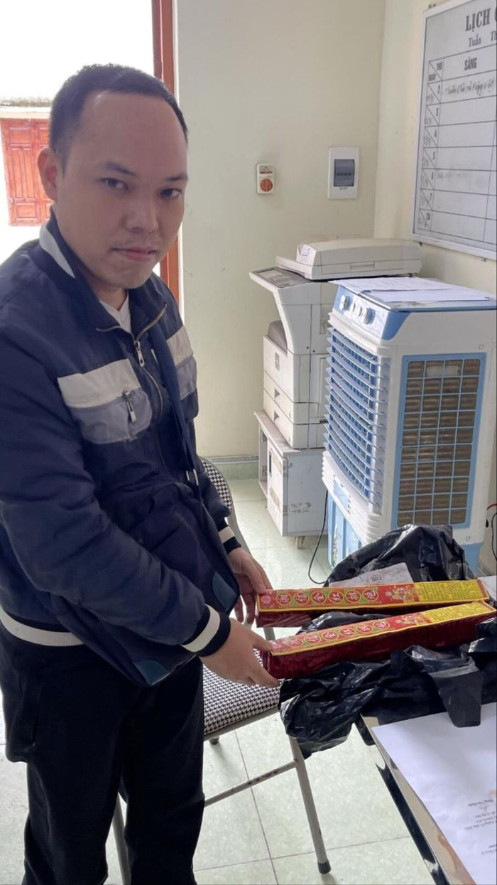 Đối tượng Lăng Huy Hoàng cùng tang vật