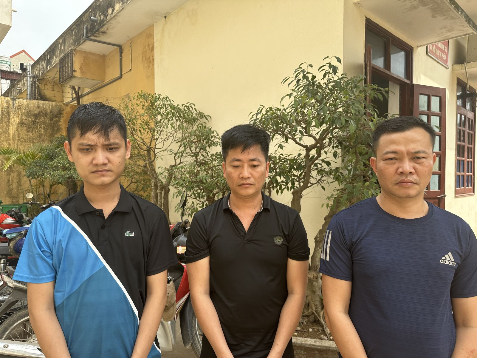 3 đối tượng (từ tr&aacute;i qua phải): Dụng, Ngọc, Giang. (Ảnh: CATH)