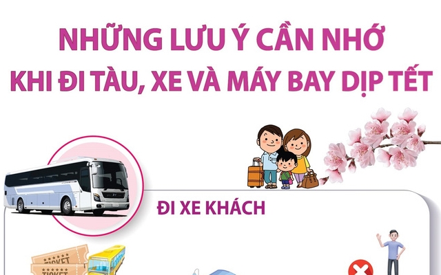 Những lưu &yacute; cần nhớ khi đi t&agrave;u, xe v&agrave; m&aacute;y bay dịp Tết