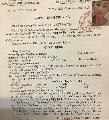 C&ocirc;ng an H&agrave; Nội truy n&atilde; người phụ nữ b&aacute;n 2 trẻ em v&agrave;o qu&aacute;n karaoke lấy 166 triệu đồng