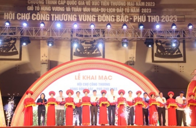 Khai mạc Hội chợ Công thương vùng Đông Bắc - Phú Thọ 2023