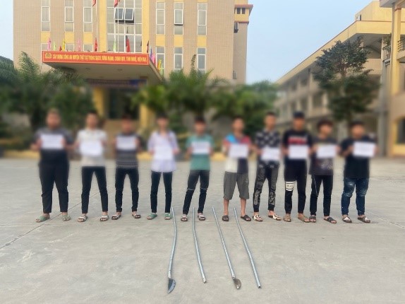 Các đối tượng bị bắt giữ.