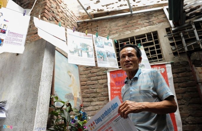 &Ocirc;ng Hiệp (69 tuổi) mở d&atilde;y nh&agrave; trọ n&agrave;y từ năm 2008 vừa để kinh doanh vừa để gi&uacute;p đỡ những gia đ&igrave;nh c&oacute; trẻ con bị bệnh.