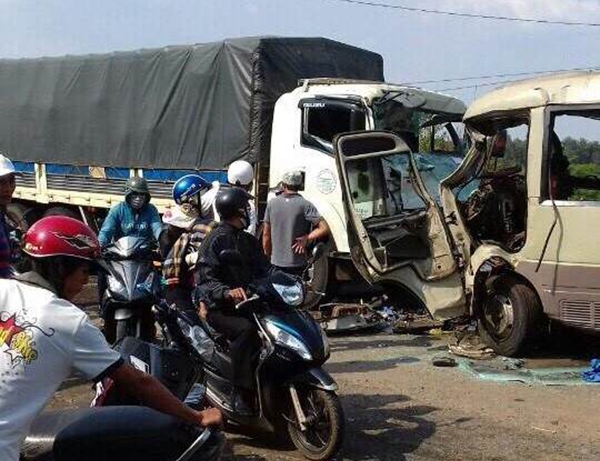 Hiện trường vụ tai nạn.