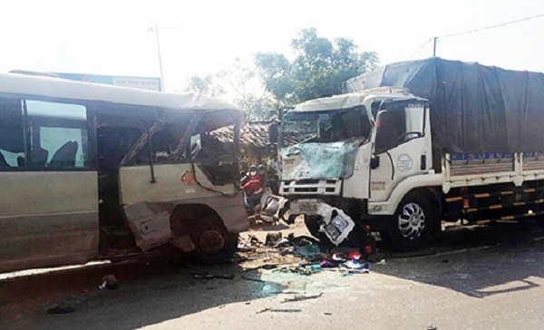 Hiện trường vụ tai nạn.