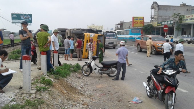 Hiện trường vụ tai nạn.