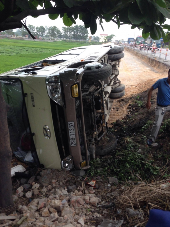 Hiện trường xảy ra vụ tai nạn.