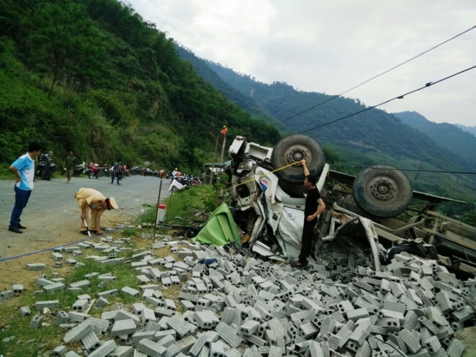 Hiện trường vụ tai nạn.