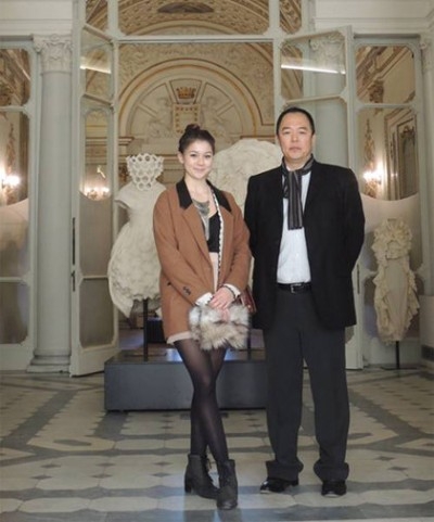 Trương Thiết L&acirc;m v&agrave; con g&aacute;i lai xinh đẹp. Ảnh: Internet.