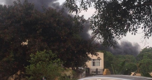 Hưng Yên: Chập điện gây cháy lớn tại Khu công nghiệp Phố Nối A