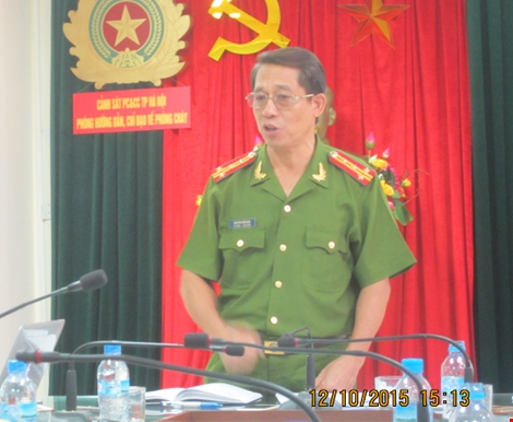 Đại t&aacute; Nguyễn Văn Sơn cho biết chủ đầu tư Khu đ&ocirc; thị Xa La c&oacute; nhiều sai phạm. Ảnh: Tuyến Phan.