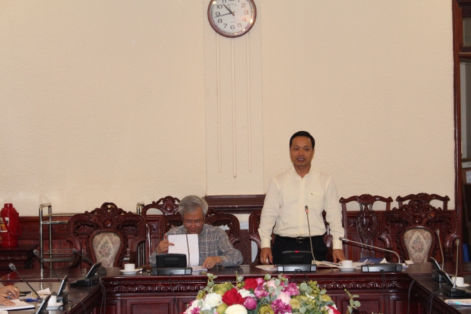 Thứ trưởng Trần Tiến Dũng ph&aacute;t biểu.