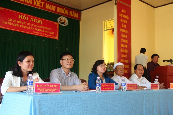 Những người ứng cử đại bi&ecirc;̉u qu&ocirc;́c h&ocirc;̣i khóa XIV tại xã Thạnh L&ocirc;̣c, huy&ecirc;̣n Ch&acirc;u Thành.