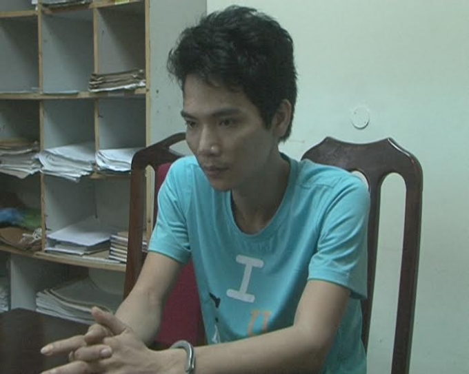 Đối tượng&nbsp;&nbsp;Nguyễn Văn Hợp tại cơ quan c&ocirc;ng an. (Ảnh: C&ocirc;ng an Bắc Giang cung cấp).