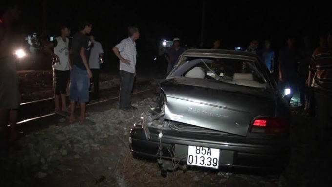 Hiện trường vụ tai nạn.