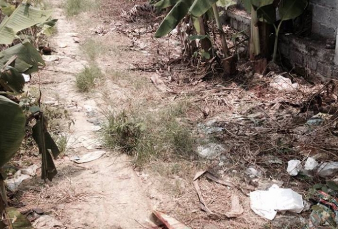 Hiện trường nơi ph&aacute;t hiện thi thể nạn nh&acirc;n.