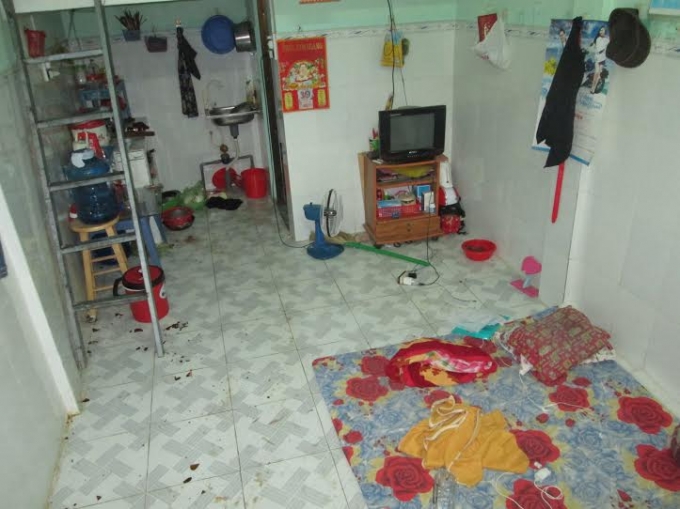 Ph&ograve;ng trọ nơi xảy ra sự việc.