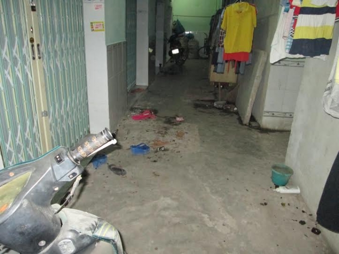 D&atilde;y trọ nơi xảy ra ẩu đả.