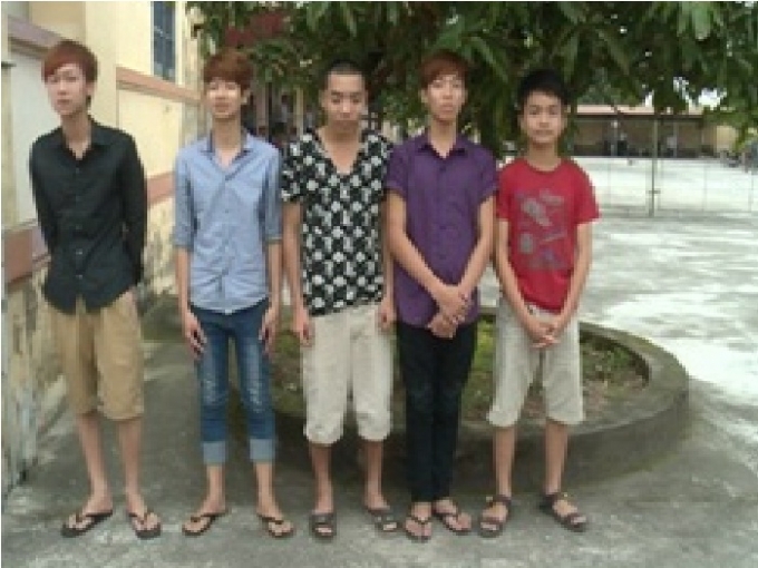 C&aacute;c đối tượng tại cơ quan c&ocirc;ng an (ảnh TT)