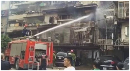H&agrave; Nội: Ch&aacute;y tại khu tập thể ban cơ yếu Ch&iacute;nh phủ