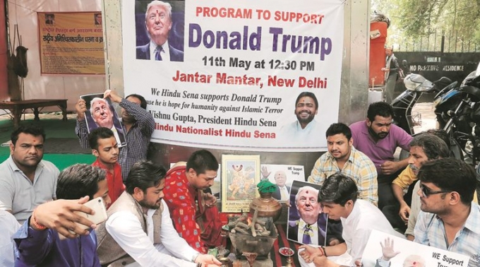 Lễ havan ủng hộ Donald Trump của Hindu Sena (Ảnh: Reuters).