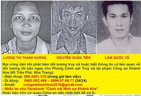 Đối tượng Hương bị bắt sau khi th&ocirc;ng tin được đưa l&ecirc;n Facebook Cảnh s&aacute;t H&igrave;nh sự Kh&aacute;nh H&ograve;a - ảnh cắt từ Facebook.