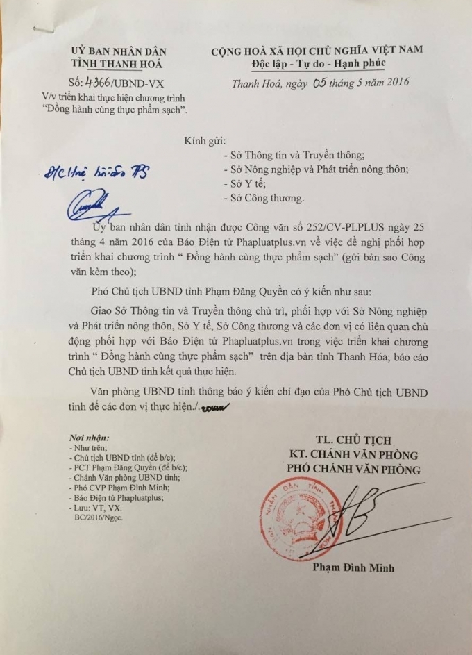 C&ocirc;ng văn ph&uacute;c đ&aacute;p của tỉnh Thanh H&oacute;a.