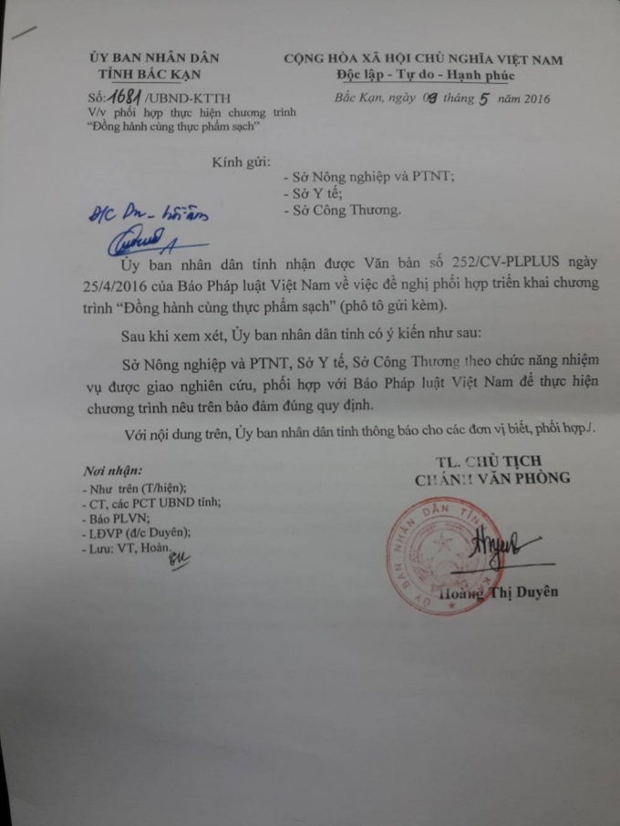 C&ocirc;ng văn ph&uacute;c đ&aacute;p của UBND tỉnh Bắc&nbsp;Kạn.