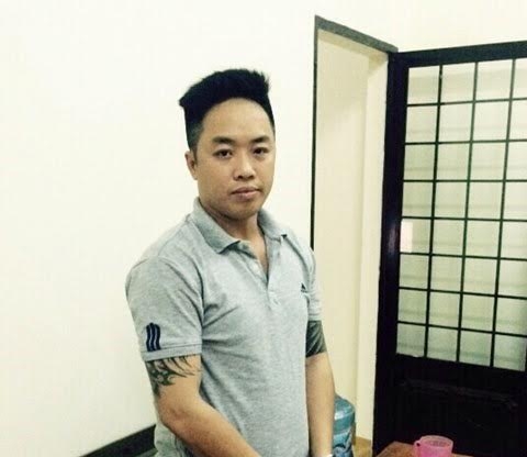 đối tượng L&ecirc; Trung Hiếu khi bị bắt.