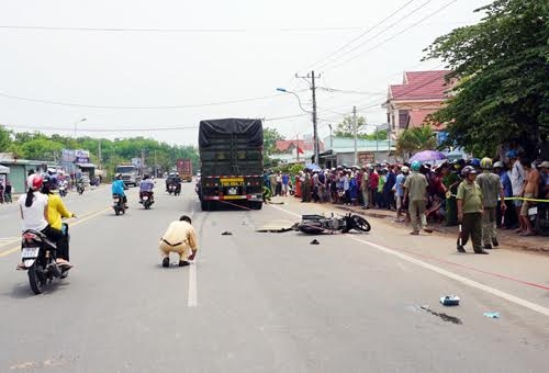 Hiện trường vụ tai nạn.