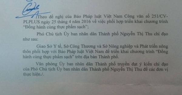 TP Hồ Chí Minh đồng hành cùng Thực phẩm sạch