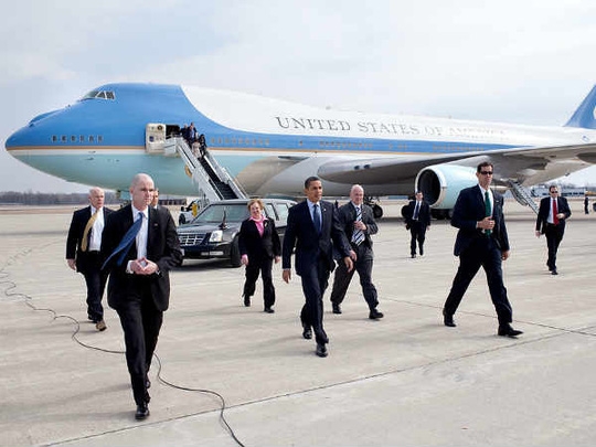Chuy&ecirc;n cơ Air Force One (Kh&ocirc;ng lực Một) chở Tổng thống Obama sẽ hạ c&aacute;nh xuống s&acirc;n bay quốc tế Nội B&agrave;i v&agrave;o rạng s&aacute;ng ng&agrave;y 23/5 tới đ&acirc;y (ảnh: oneindia.com).