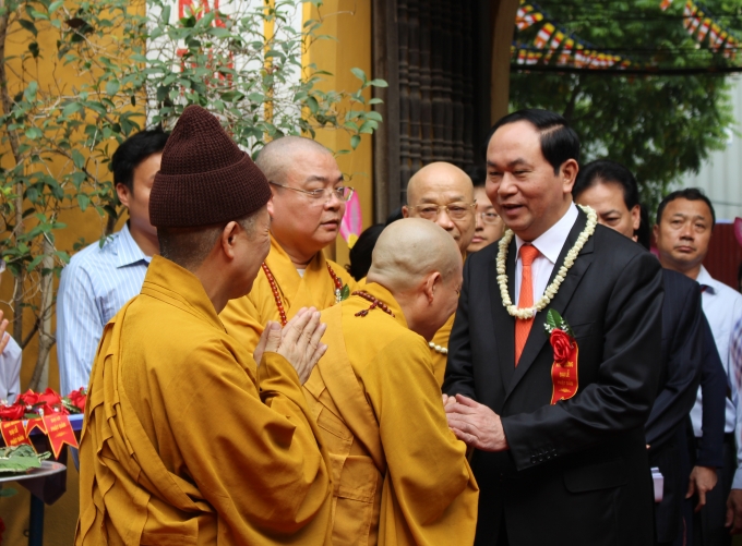Chủ tịch nước gửi lời ch&uacute;c mừng đến to&agrave;n thể Tăng ni, Phật tử trong M&ugrave;a Phật đản.
