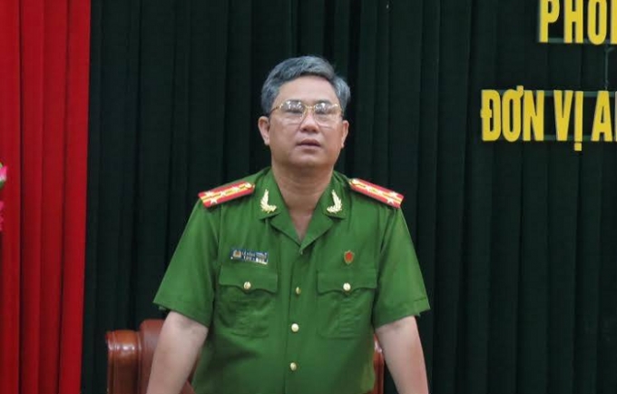 Đại t&aacute; L&ecirc; Hồng Thắng th&ocirc;ng tin về sự việc.