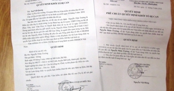 Khởi tố một điều tra viên về tội “Lạm dụng chức vụ quyền hạn chiếm đoạt tài sản”