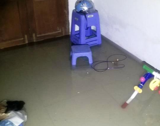 Phố Đại Từ cũng chịu t&igrave;nh trạng ngập &uacute;ng tương tự.